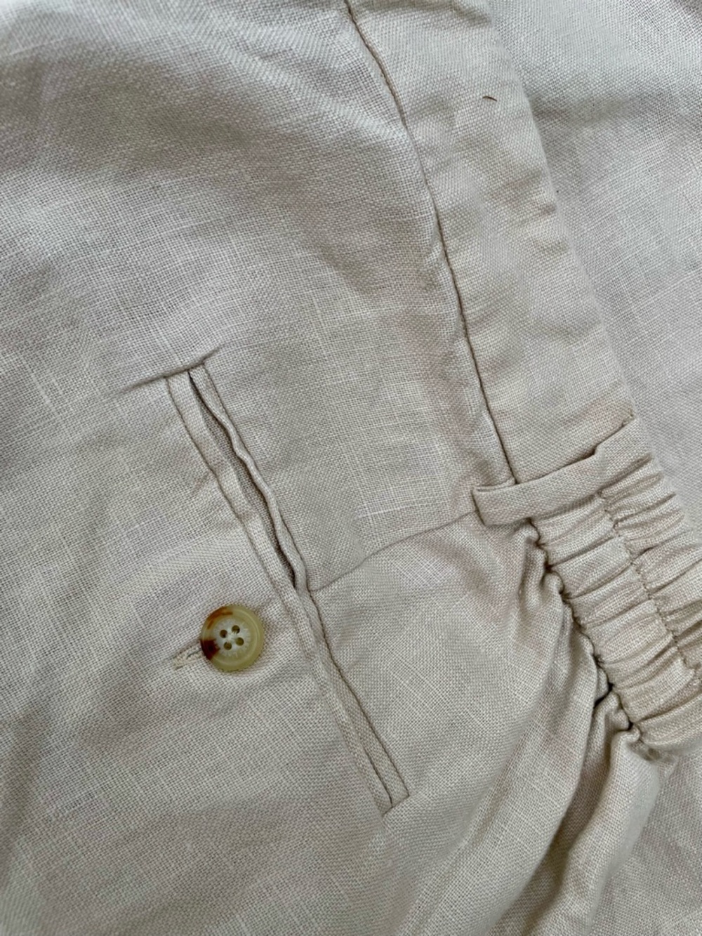 Ralph Lauren Neutral Wide-Leg Linen Trousers - Picture 5 of 5